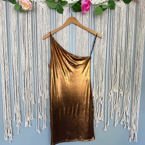 NWT Forever 21 Metallic Dress - Picture 4 of 7